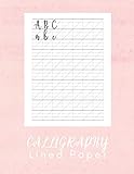 Calligraphy Lined Paper: Hand Lettering Calligraphy Book - 160 sheet pad