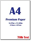 Premium A4 (8.3'x 11.7') Printer Paper - 28lb Bond / 70lb Text (105 gsm) Bright White Paper (40 Sheets)