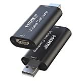 DIGITNOW HDMI Video Capture Card, 4K HDMI to USB 2.0 Video Audio Converter, USB 2.0 Full HD 1080p Capture Card, HDMI Video Game Capture for Editing Video/Games/Streaming/Online Teaching