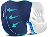 Gel Seat Cushion for Long Sitting, Office Chair Seat Cushion Pillow, Gel Butt Cushion, Memory Foam Desk Chair Pad, Coccyx Cushions for Back Tailbone Pain & Pressure Relief