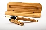 Dryden Designs Luxury Bamboo Fountain Pen with Ink Refill Converter and Matching Gift Case - Smooth & Elegant, Gift Set for Calligraphy Writing, Signature, Journal, Artist and Professionals