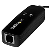 StarTech.com USB 2.0 Fax Modem - 56K External Hardware Dial Up V.92 Modem/ Dongle/Adapter - Computer/Laptop Fax Modem - USB to Telephone Jack - USB Data Modem - Network Fax/CMR/POS (USB56KEMH2)