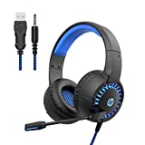 HP USB Gaming Headset RGB Stereo Headphone for Smartphone, PC, PS4, Xbox One, Ergonomic Design Over Ear Headphone with Mic