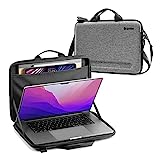 tomtoc Slim Hard Case for 13-inch MacBook Air 2022-2018 M2/A2681 M1/A2337, MacBook Pro 13 2022-2016 M2/A2686 M1/A2338, Organized Protective Shoulder Bag with Tablet Pocket for Up to 11 iPad Air/Pro