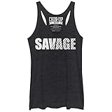 Chin-Up womens Savage - White Ink Top Shirt, Black / Savage White Ink, Medium US
