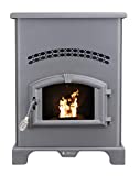 Ashley Hearth Products AP130 2,200 Sq Ft EPA Certified Pellet Stove with 130 lb Hopper, Black