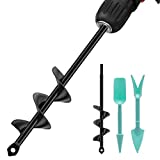 Cosyland Auger Drill Bit 1.6' x 9' Garden Auger Spiral Drill Bit Bulb Drill Auger Bit for DIY Gardening Digging Fence Hole Sand Holes Planting Flower Bulbs Boring Holes Mixing Paint Ice Fishing