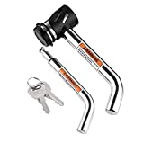CZC AUTO Hitch Receiver Pin Lock, Right Angle 1/2' and 5/8' Dual Pins for Class I II III IV 1-1/4' 2' and 2-1/2' Receiver, Compatible with Bike Rack Tray Ball Tow Rope for Trailer Truck Car Boat