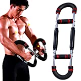 XINRUI U Shape Twister Arm Exerciser, Home Chest Expander, Biceps, Triceps, Forearm, Inner Thighs & Shoulder Muscle Fitness Equipment, Arm Strength Training Workout Machine (110-132 lbs)
