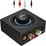 YMOO B06T3 Bluetooth 5.0 Receiver,RCA aux Jack HiFi Wireless Audio Adapter for Speaker/Soundbar/Subwoofer from Smartphone/Tablet/PC/TV Home Stereo Music Streaming