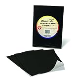 Hygloss Products Black Silhouette Paper – Tracing Portrait Drawing Crafts Paper - 5 x 7 Inch, 25 Sheets
