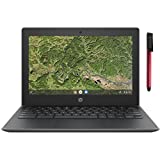 HP Chromebook 11 11.6' Laptop Computer for Business or Education, AMD A4-9120C Processor up to 2.4GHz, 4GB DDR4 RAM, 32GB eMMC, 802.11AC WiFi, Bluetooth 5.0, Black, Chrome OS, BROAGE 64GB Flash Drive