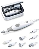 Beurer Professional Nail Drill Kit for Manicure Pedicure - Electric Nail File Set with 7 Attachments - Nail Care Tool with 2 Speeds - All in One Trimmer Nail Grinder, MP32