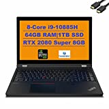 2022 Lenovo ThinkPad T15g 15.6' UHD 4K Workstation Business Laptop (Intel 8-Core Xeon W-10885M, 64GB RAM, 1TB PCIe SSD, RTX 2080S Max-Q Graphics) Backlit, 2 x Thunderbolt, Win 10 Pro + IST Cable