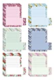 Floral Paper Stationery Set, 100 Piece Set (50 Lined Sheets + 50 Matching Envelopes), Letter Size 8.5 x 11 inch, 6 Designs, Double Sided/Lined Printing Paper, by Better Office Products