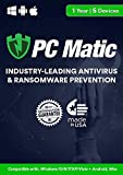 PC Matic | Antivirus & Ransomware Protection | 5 Devices | 1 Year | PC, Mac, Android [Download] [PC/Mac Online Code]