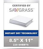 Sublimation paper for Sawgrass SG500 & SG400 size 8.5x11 CERTIFIED BY SAWGRASS INSTANT DRY - PACK OF 220 SHEETS, white