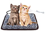 UBEI Pet Electric Heating Pad for Dogs and Cats With Anti-bite Steel Cord Waterproof Adjustable Dog Warm Bed Mat Heated Pet Pad for Pets Deds Pets Blankets and Kennel 17.7'x17.7' (Flower Color)