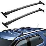 LEDKINGDOMUS Roof Rack Cross Bars Compatible with 2016-2019 Ford Explorer, Aluminum Luggage Cross bar Cargo Rooftop Carrier Carrying Camping Gear Bike Roof Bag
