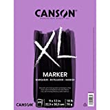 Canson XL Series Marker Paper Pad, Semi Translucent for Pen, Pencil or Marker, Fold Over, 18 Pound, 9 x 12 Inch, White, 100 Sheets (400023336)