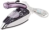 Rowenta DA1560 Travel-Ready 1000-Watt Compact Steam Iron Stainless Steel Soleplate 120-Volt and 240-Volt, 200-Hole, Purple