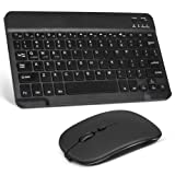 UrbanX Rechargeable Bluetooth Keyboard and Mouse Combo Ultra Compact Slim Full-Size Keyboard and Ergonomic Mice for Samsung Smart TV Mac/Desktop/PC/Laptop/Tablet- Black