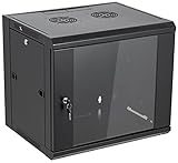 Tedgetal 9U Wall Mount Server Cabinet Network Rack Enclosure Locking Glass Door
