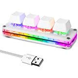 Ecarke Mini 4-Key Keypad Mechanical Gaming Keyboard, Set by Yourself Programming with 1.5m USB Data Cable（Upgrade Cherry Shaft & RGB LED）
