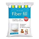 BUTUZE Polyester Fiber, Premium Fiber Fill, High Resilience Fill Fiber, Stuffing for Small Dolls Part Pillow Comforter DIY, 250g/8.8oz, Recyclable