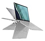 ASUS Chromebook Flip C434 2-In-1 Laptop- 14' Full HD 4-Way NanoEdge Touchscreen, Intel Core M3-8100Y Processor, 8GB RAM, 64GB eMMC Storage, Backlit KB, Chrome OS- C434TA-DS384T Silver