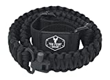 Ten Point Gear 2 Points Gun Sling Paracord 550 Adjustable w/Swivels (Multiple Color Options) (Black)