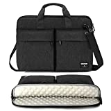 KINGSLONG 17 17.3 Inch Laptop Case Shoulder Messenger Bag,Slim Lightweight Computer Notebook Ultrabooks Carrying Case Sleeve Handbag for Men Women Fit for Acer Asus Lenovo HP Toshiba, Black