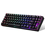 Redragon K599 Wired/Wireless Mechanical Gaming Keyboard 60% Compact Tenkeyless RGB Backlit Computer Keyboard for Windows PC Gamers (70 Key Red Switch – Black)