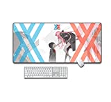 CJYLHY Pink Loli Series Zero Two Darling in The FRANXX Patterned Keyboard and Desk Mat Computer Mouse Pad LOL Mouse Pad CSGO Mouse Pad-XXL/900MMx400MM, Large