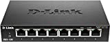 D-Link Ethernet Switch, 8 Port Gigabit Unmanaged Metal Fanless Desktop or Wall Mount Design (DGS-108)