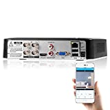 1080P 4CH Surveillance DVR Recorder H.264+ Standalone 5-in-1 CCTV Digital Video Recorder DVR for Security Camera Home Surveillance System, Mobile APP & PC Remote (No Hard Drive)