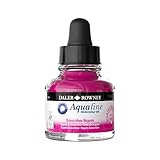 Daler-Rowney Aquafine Watercolor Ink Quinacridone Magenta 29.5ml - Versatile Liquid Watercolor Ink for Artists and Students - Use with Paint Brushes, Technical Pens, Airbrushes, and Paint Markers