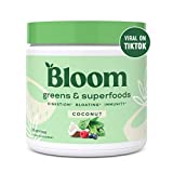 Bloom Nutrition Green Superfood | Super Greens Powder Juice & Smoothie Mix | Complete Whole Foods (Organic Spirulina, Chlorella, Wheat Grass), Probiotics, Digestive Enzymes, & Antioxidants (Coconut)