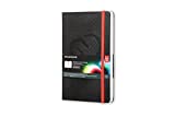 Moleskine Adobe Smart Notebook, Hard Cover, Plain/Blank, Large (5' x 8.25') Black, 176 Pages