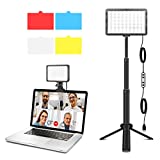 LED Streaming Key Lights, Photography Video Conference Lighting Kit with 4 Color Filters for Tabletop Photo Laptop Webcam Selfile Video Recording Computer Zoom Meetings Conferencing Game Live Stream