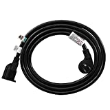 FIRMERST 6 Feet 1875W 15A Low Profile Flat Plug Extension Cord 14 AWG Black UL Listed