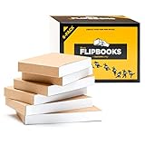 Blank Flipbooks (Flip Book) for Animation, Sketching, and Cartoon Creation, 6 Pack, 4.5” x 2.5”, 180 Pages (90 Sheets), Thick, No Bleed Drawing Paper with Sewn Binding, Fun Creative Craft for Kid