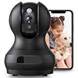Indoor Camera, 2K Dog Camera with Phone APP 360° Pan/Tilt/Zoom Pet Camera WiFi Camera Indoor with 2-Way Talk, Night Vison, Motion/Sound Detect Indoor Security Camera for Elder Camera, Works with Alexa