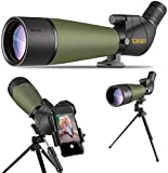 Gosky Updated 20-60x80 Spotting Scopes with Tripod, Carrying Bag and Quick Phone Holder - BAK4 High Definition Waterproof Spotter Scope for Bird Watching Wildlife Scenery1