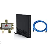 Sling AirTV 2 Dual-Tuner Local Channel Streamer for TVs and Mobile Devices w/DVR Bundle with Quest 3-Ft Cat5e UTP Cable, 2-Way Aska TV Coaxial Cable Splitter | Bonus $25 Sling TV Credit