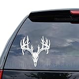 DiamondCutStickerz Deer Buck ANTLERSS Hunting Decal Sticker Car Truck Motorcycle Window Ipad Laptop Wall Decor - Size (07 inch / 18 cm Tall) - Color (Gloss White)