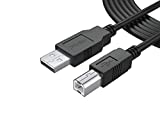 Pwr 12Ft Extra Long USB-2.0 Cable Type-A to Type-B High Speed Cord for Audio Interface, Midi Keyboard, USB Microphone, Mixer, Speaker, Monitor, Instrument, Strobe Light System Mac PC