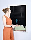 Easy Up & Down 100% Blackout Pleated Window Shades, Temporary Window Blinds, 36in x 64in (Fits Window Width 18'-36') , 2pcs-Pack, Operating with Pull Cord , Easy Trimming & Installing