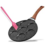 ESLITE LIFE 10 Inch Nonstick Pancake Pan 7 Mold Silver Dollar Pancake Maker Induction Compatible, PFOA & PTFEs Free