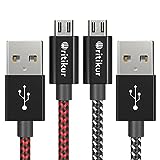 KOOWOD PS4 Controller Charger Charging Cable – 2 Pack 10FT Nylon Braided Micro USB 2.0 High Speed Data Sync Cord for Playstation 4, PS4 Slim/Pro, Xbox One S/X Controller, Android Phones (2 Pack)